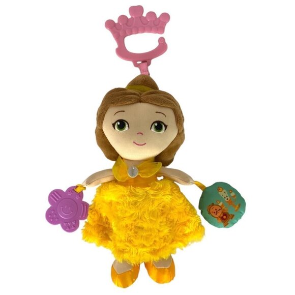 Disney Baby Belle Plush Toy With Teether Rattle Light and Sound For Infants - Picture 1 of 4